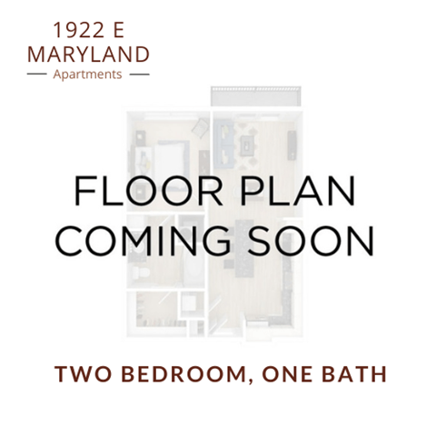 a floor plan coming soon with two bedrooms and one bath